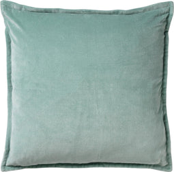 Dutch Decor CAITH - Sierkussen 50x50 cm - 100% katoen velvet - lekker zacht - Jadeite - lichtgroen - Inclusief binnenkussen