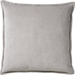 Dutch Decor CAITH - Sierkussen 50x50 cm - 100% katoen velvet - lekker zacht - Micro Chip - lichtgrijs - Inclusief binnenkussen