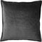 Dutch Decor CAITH - Sierkussen 50x50 cm - 100% katoen velvet - lekker zacht - Charcoal Gray - antraciet - Inclusief binnenkussen