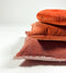 Dutch Decor CAITH - Sierkussen 50x50 cm - 100% katoen velvet - lekker zacht - Potters Clay - oranje / terracotta - Inclusief binnenkussen