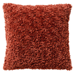 Dutch Decor - CATO - Sierkussen 45x45 cm – getuft - heerlijk zacht – met teddy krullen – Brandy Brow