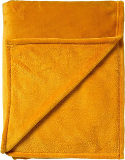 Dutch Decor - CHARLIE - Plaid 200x220 cm - extra grote fleece deken - effen kleur - Golden Glow - geel