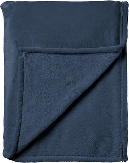 Dutch Decor - CHARLIE - Plaid 200x220 cm - extra grote fleece deken - effen kleur - Insignia Blue - blauw