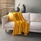 Dutch Decor - CHARLIE - Plaid 200x220 cm - extra grote fleece deken - effen kleur - Golden Glow - geel