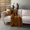 Dutch Decor - CHARLIE - Plaid 200x220 cm - extra grote fleece deken - effen kleur - Tobacco Brown - bruin