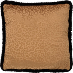Dutch Decor CHEETA - Sierkussen met dierenprint 45x45 cm Tobacco Brown - bruin - Inclusief binnenkussen