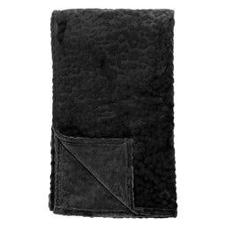 Dutch Decor - CHESTER - Plaid 150x200 cm - fleece deken met subtiele dierenprint - Raven - zwart