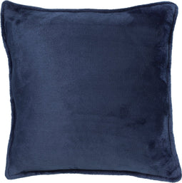 Dutch Decor CILLY - Sierkussen fleece 45x45 cm - Insignia Blue - donkerblauw - Inclusief binnenkussen