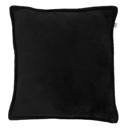 Dutch Decor - CILLY - Sierkussen fleece 45x45 cm - Raven - zwart
