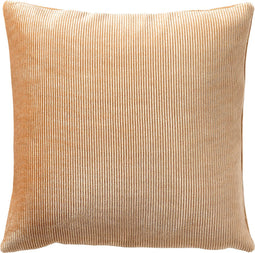 Dutch Decor CLAUDETTE - Kussenhoes 45x45 cm effen kleur – riblook - structuur - Almond Buff - bruin - met rits - zonder binnenkussen