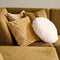 Dutch Decor CLAUDETTE - Sierkussen 45x45 cm - effen kleur – riblook - structuur - Almond Buff - bruin - goudkleurig - Inclusief binnenkussen