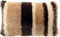 Dutch Decor CLEO - Kussenhoes 30x50 cm - fluffy kussenhoes met strepen - Chocolate Martini - bruin - met rits - zonder binnenkussen