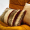Dutch Decor CLEO - Kussenhoes 30x50 cm - fluffy kussenhoes met strepen - Brandy Brown - bruin - met rits - zonder binnenkussen
