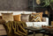 Dutch Decor COLETTE - Kussenhoes 45x45 cm - velours - luxe kroko print - Olive Branch - groen - met rits - zonder binnenkussen