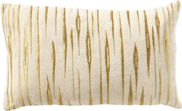 Dutch Decor CONNOR - Kussenhoes 30x50 cm - met subtiel goud accent - Snow White - wit en goud - met rits - zonder binnenkussen