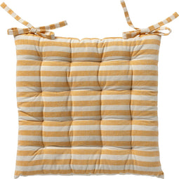 Dutch Decor - COOPER- Matraskussen met gestreept motief- Golden Glow - vierkant - 40x40 cm - Zitkussen