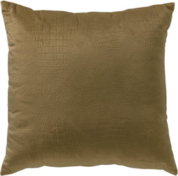 Dutch Decor CROCO - Kussenhoes 40x40 cm – subtiele kroko print - Military Olive – groen - met rits - zonder binnenkussen