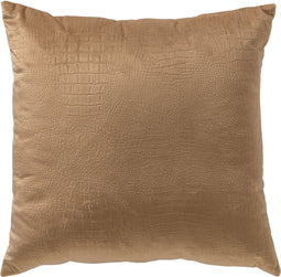 Dutch Decor CROCO - Sierkussen 40x40 cm - subtiele kroko print - Tobacco Brown - bruin - Inclusief binnenkussen