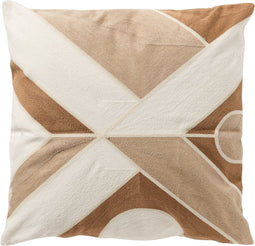 Dutch Decor DANNY - Kussenhoes Semolina 45x45 cm - beige - met rits - zonder binnenkussen