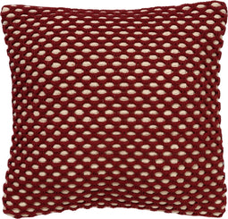 Dutch Decor DENLEY - Kussenhoes van katoen Merlot 45x45 cm - rood - met rits - zonder binnenkussen
