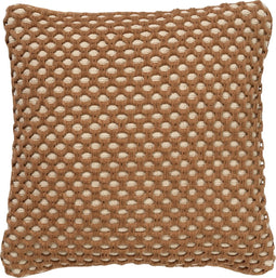 Dutch Decor DENLEY - Kussenhoes van katoen Tobacco Brown 45x45 cm - bruin - met rits - zonder binnenkussen