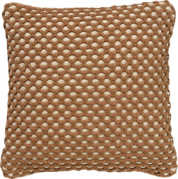 Dutch Decor DENLEY - Sierkussen van katoen Tobacco Brown 45x45 cm - bruin - Inclusief binnenkussen