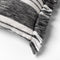 Dutch Decor EDGAR - Kussenhoes 45x45 cm van 85% gerecycled polyester - streepdessin - Eco Line collectie - Charcoal Gray - antraciet - met rits - zonder binnenkussen