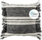 Dutch Decor EDGAR - Kussenhoes 45x45 cm van 85% gerecycled polyester - streepdessin - Eco Line collectie - Charcoal Gray - antraciet - met rits - zonder binnenkussen