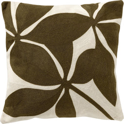 Dutch Decor ELIJA - Kussenhoes 45x45 cm - gebloemd - Snow White - wit - met rits - zonder binnenkussen