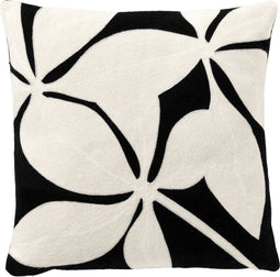 Dutch Decor ELINA - Sierkussen Raven 45x45 cm - zwart - Inclusief binnenkussen