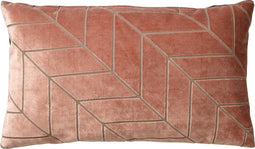 Dutch Decor ELISA - Kussenhoes velvet 30x50 cm - Muted Clay - roze - met rits