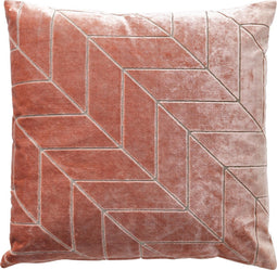 Dutch Decor ELISA - Sierkussen velvet - 45x45 cm - Muted Clay - roze - Inclusief binnenkussen