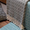 Dutch Decor - ELODIE - Plaid 140x180 cm - deken met geometrich patroon en franjes - Charcoal Gray - multicolor