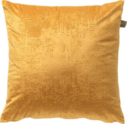 Dutch Decor ELON - Sierkussen 45x45 cm – subtiele structuur - in effen kleur – Chai tea - geel - Inclusief binnenkussen