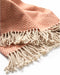 Dutch Decor - EVONY - Plaid 140 x180 cm - deken met zigzag patroon en franjes - Muted Clay - roze