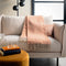 Dutch Decor - EVONY - Plaid 140 x180 cm - deken met zigzag patroon en franjes - Muted Clay - roze