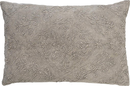 Dutch Decor EVY - Kussenhoes van katoen Micro Chip 40x60 cm - grijs - met rits - zonder binnenkussen