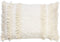 Dutch Decor FARA - Kussenhoes 40x60 cm - 100% katoen - met franjes - Snow White - wit - met rits - zonder binnenkussen