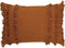 Dutch Decor FARA - Kussenhoes 40x60 cm - 100% katoen - met franjes - Tobacco Brown - bruin - met rits - zonder binnenkussen
