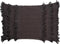 Dutch Decor FARA - Kussenhoes 40x60 cm - 100% katoen - met franjes - Charcoal Gray - antraciet - met rits - zonder binnenkussen