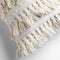 Dutch Decor FARA - Kussenhoes 40x60 cm - 100% katoen - met franjes - Snow White - wit - met rits - zonder binnenkussen