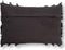 Dutch Decor FARA - Kussenhoes 40x60 cm - 100% katoen - met franjes - Charcoal Gray - antraciet - met rits - zonder binnenkussen