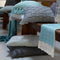 Dutch Decor FARA - Kussenhoes 40x60 cm - 100% katoen - met franjes - Charcoal Gray - antraciet - met rits - zonder binnenkussen