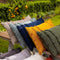 Dutch Decor FARA - Kussenhoes 40x60 cm - 100% katoen - met franjes - Insignia Blue - donkerblauw - met rits - zonder binnenkussen