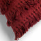 Dutch Decor FARA - Kussenhoes 40x60 cm - 100% katoen - met franjes - Merlot - rood - met rits - zonder binnenkussen