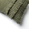 Dutch Decor FARA - Kussenhoes 40x60 cm - 100% katoen - met franjes - Chive - groen - met rits - zonder binnenkussen