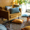 Dutch Decor FARA - Kussenhoes 40x60 cm - 100% katoen - met franjes - Golden Glow - geel - met rits - zonder binnenkussen