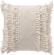 Dutch Decor FARA - Kussenhoes 45x45 cm - 100% katoen - met franjes - Snow White - wit - met rits - zonder binnenkussen