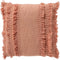 Dutch Decor FARA - Kussenhoes 45x45 cm - 100% katoen - met franjes - Muted Clay - roze - met rits - zonder binnenkussen