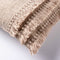 Dutch Decor FARA - Kussenhoes 45x45 cm - 100% katoen - met franjes - Pumice Stone - beige - met rits - zonder binnenkussen